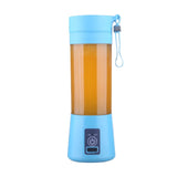 Blue portable fruit juicer or blender 