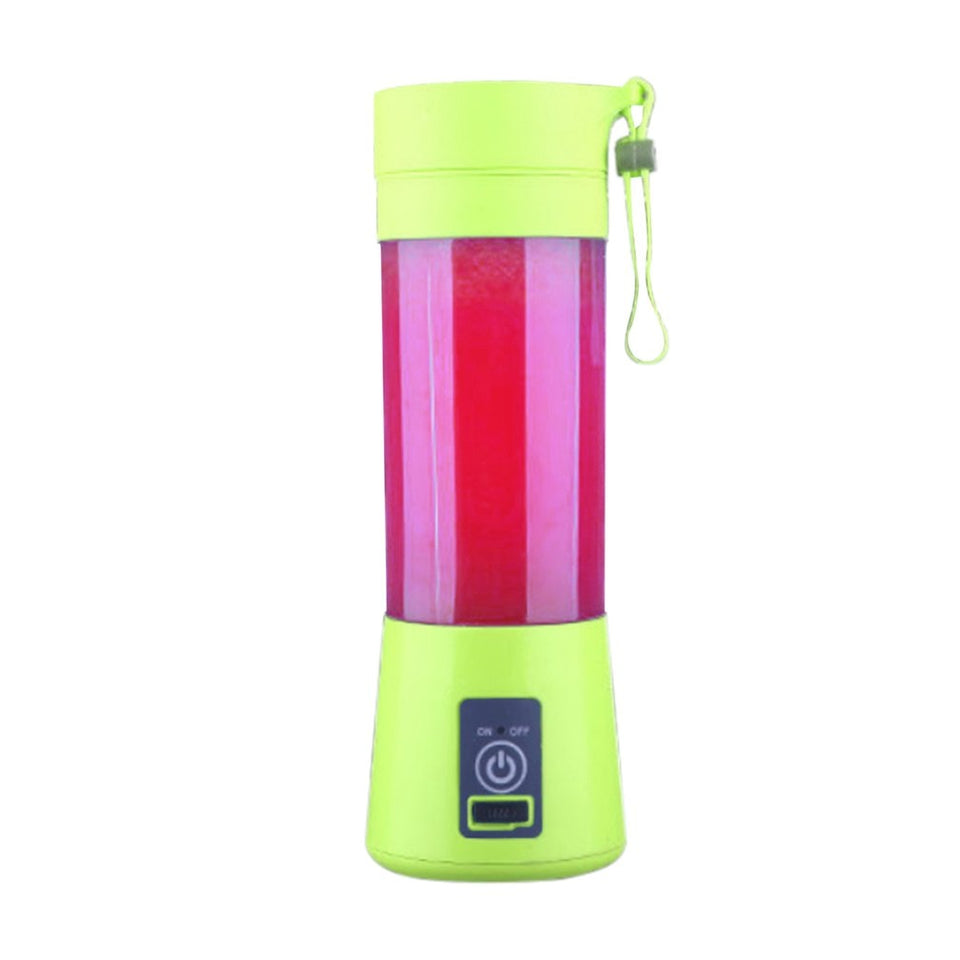 Green portable fruit juicer or blender 